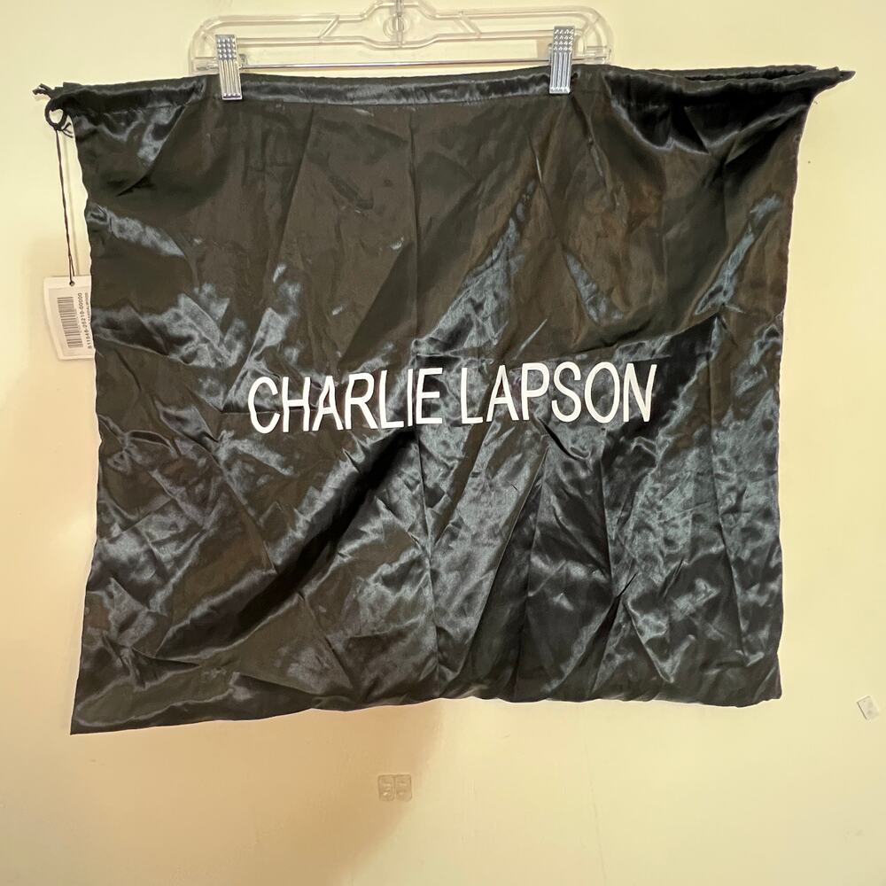 Charlie Lapson Dust bag Protection Travel Black White Cinch Close